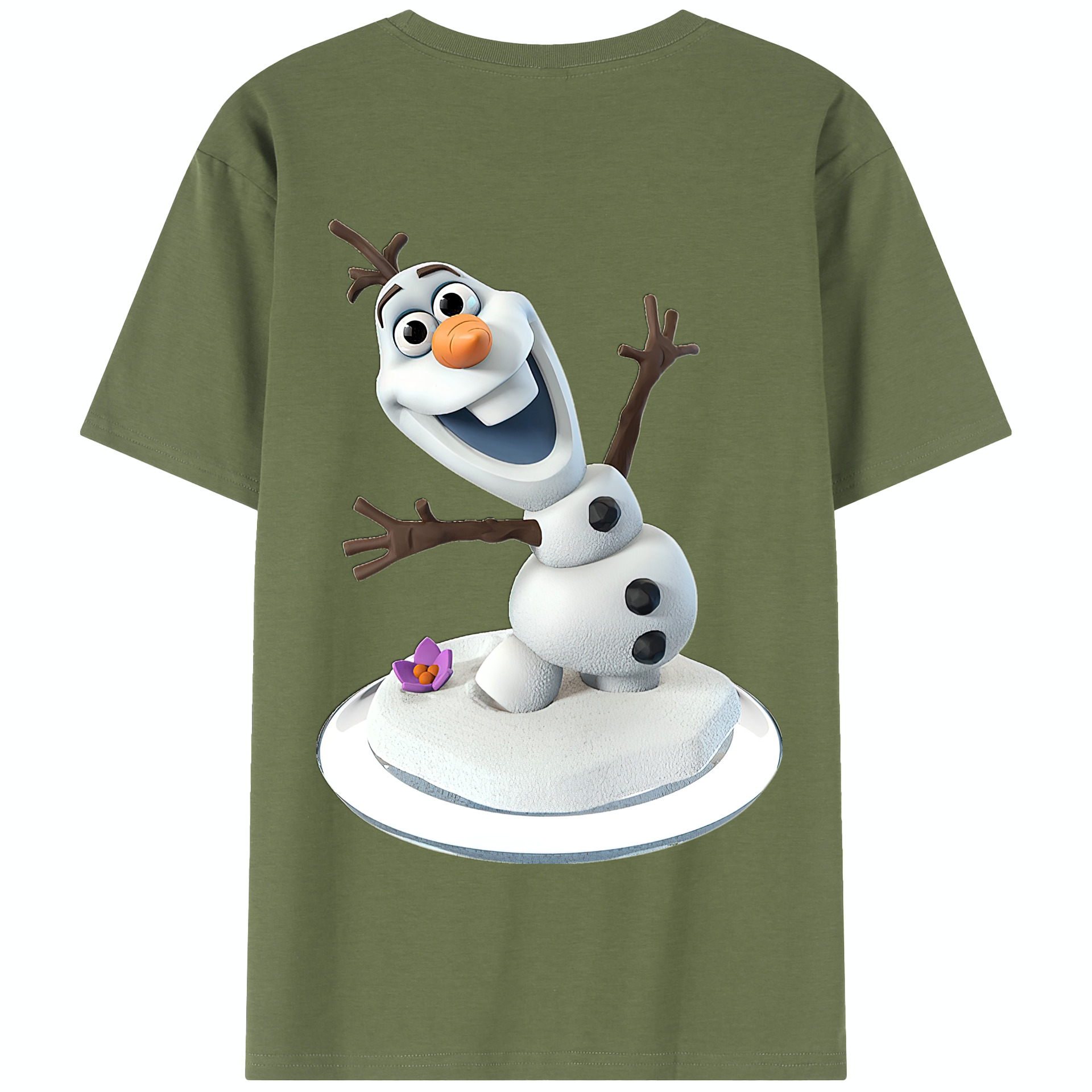 （画像用） アナと雪の女王 アンナ エルサ Frozen Anna Elsa 綿100％半袖Tシャツ（背面プリント）